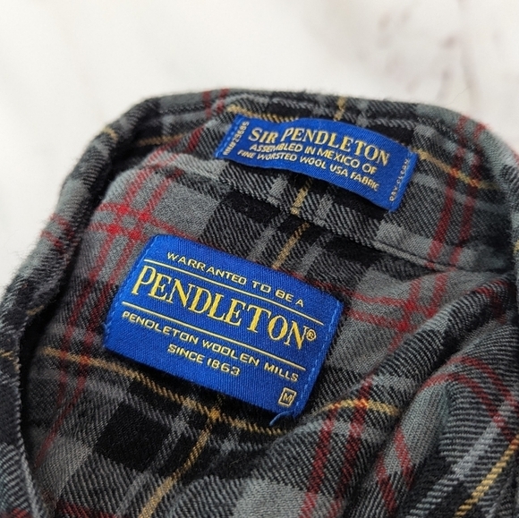 Pendleton Shirt Men Medium Wool Button Down Plaid Vtg Macpherson Hunting Tartan - Picture 3 of 11